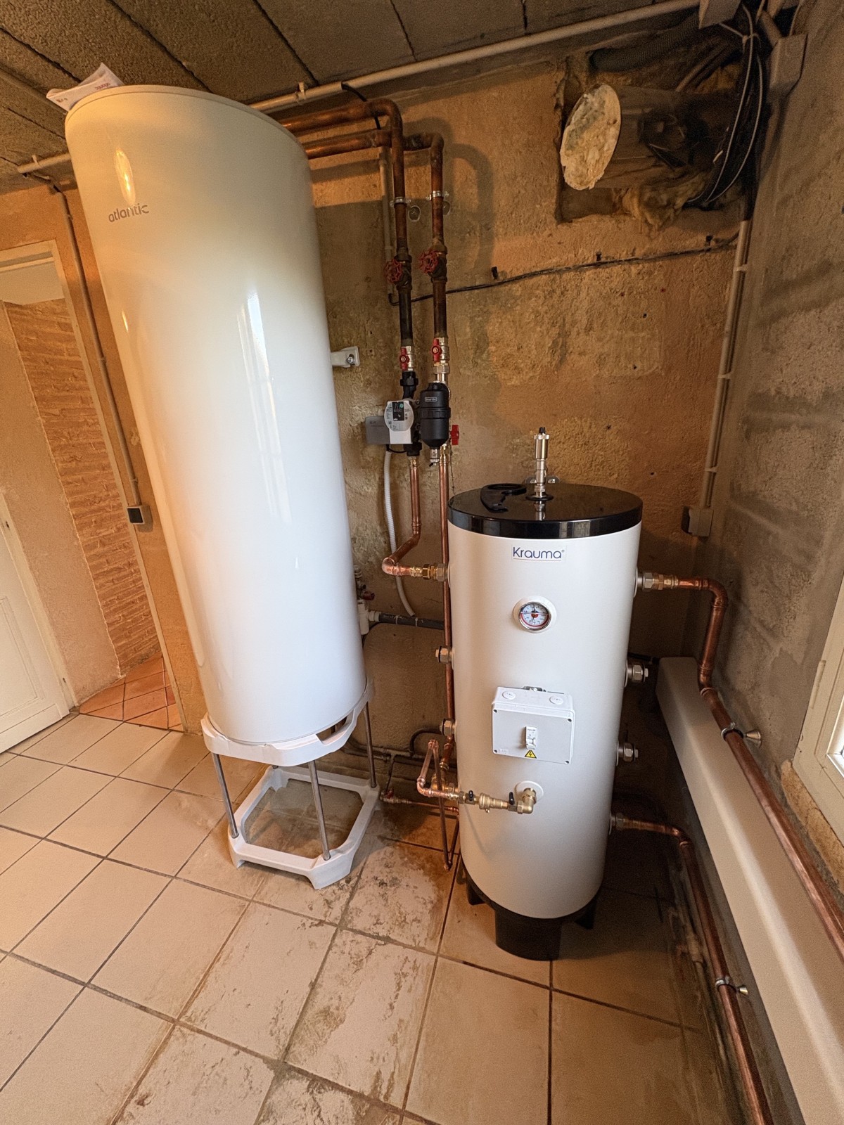 remplacement d’un chaudière fioul par une paC air eau Midea  avec ballon électrique sur Lignan de bordeaux 33