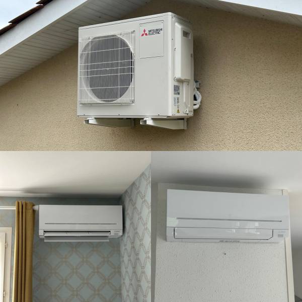 Pose d'une climatisation Multisplit Mitsubishi à Saint Caprais de Bordeaux