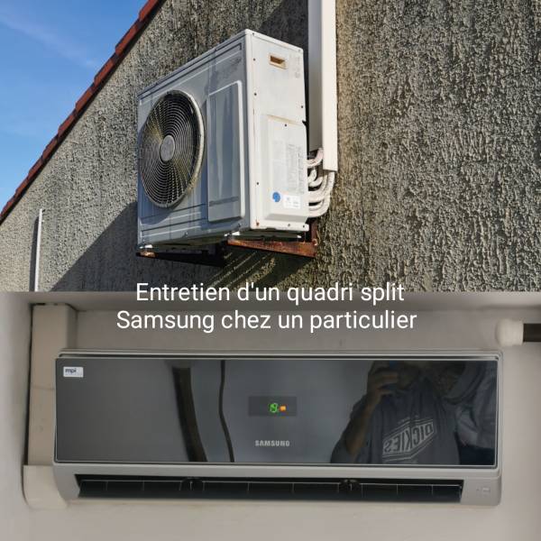 Entretien climatisation quadri split marque Samsung en Gironde proche Charente
